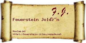 Feuerstein Jolán névjegykártya